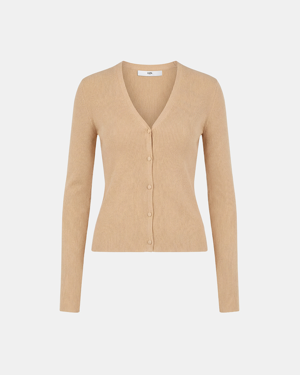 Gilet Gahano Gilet en viscose sable ZAPA
