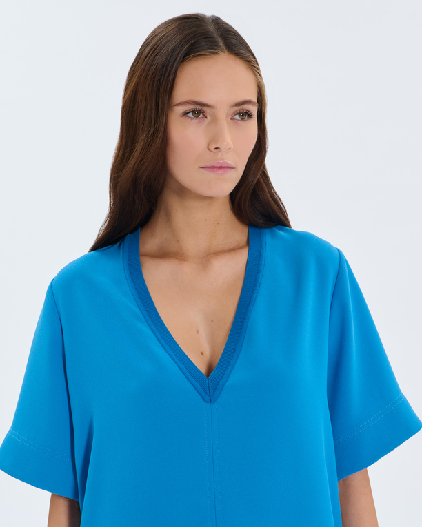 Top Twiggy Top à col V cobalt ZAPA