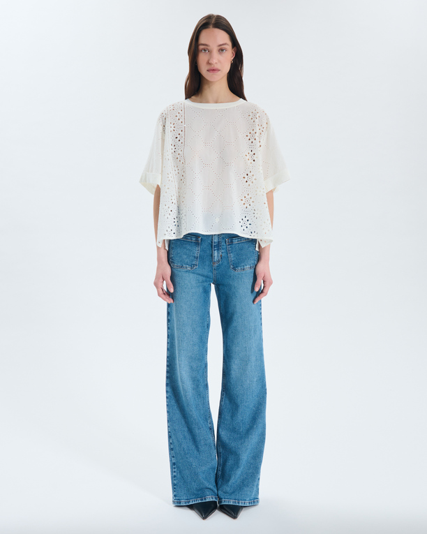 Top Tresor Top en coton écru ZAPA