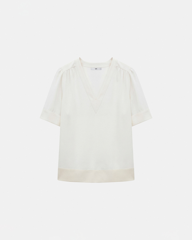 Chemise Tahiel Top à col V écru ZAPA