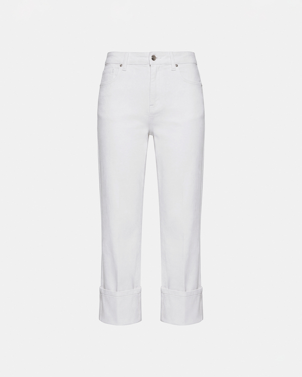 Jean Popus Jean droit en coton blanc ZAPA