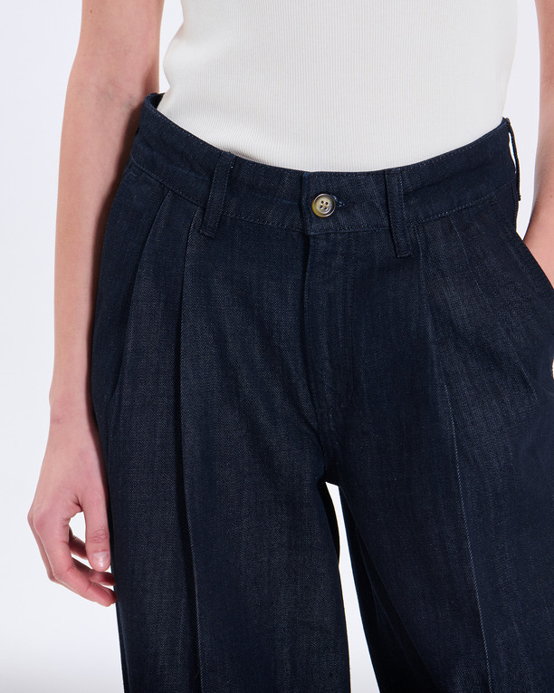Pantalon Prince Pantalon en coton bleu brut ZAPA