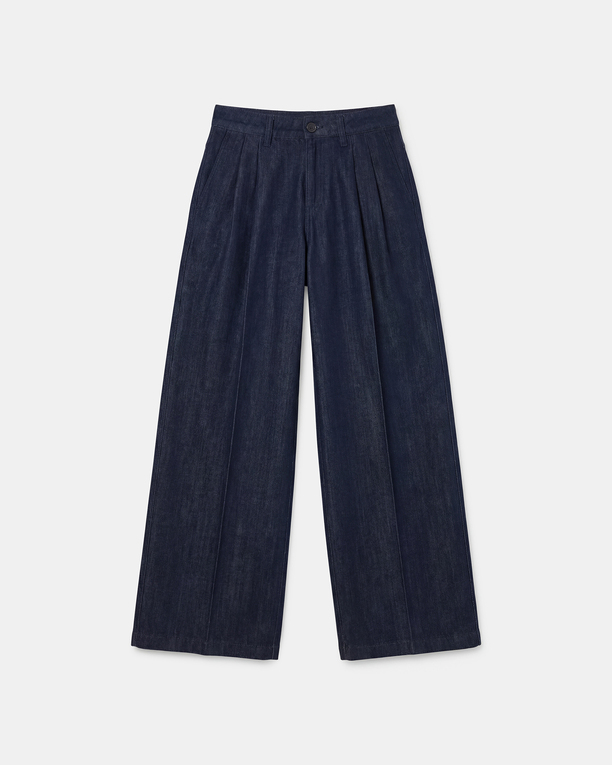 Pantalon Prince Pantalon en coton bleu brut ZAPA