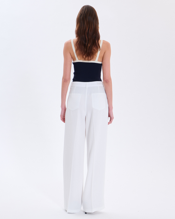 Pantalon Prince Pantalon en coton blanc ZAPA