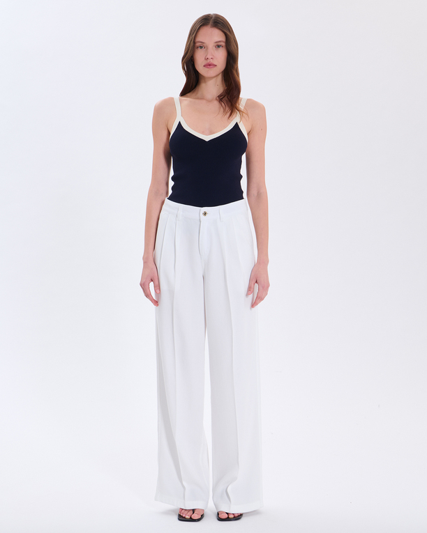 Pantalon Prince Pantalon en coton blanc ZAPA