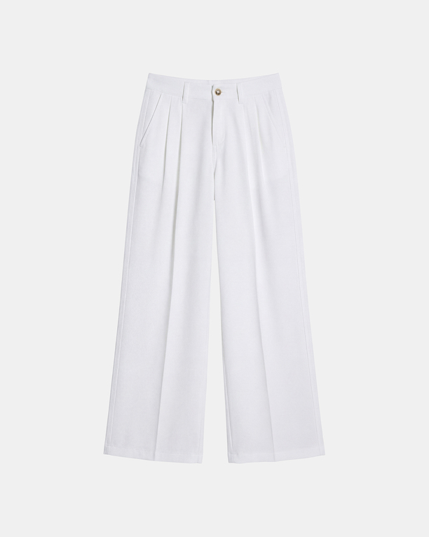 Pantalon Prince Pantalon en coton blanc ZAPA