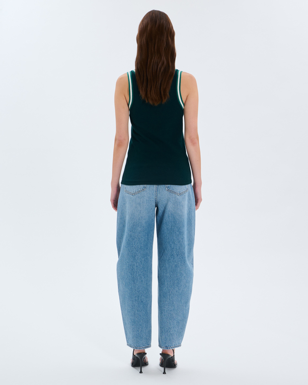 Pull Nymphea Débardeur en maille vert sapin ZAPA