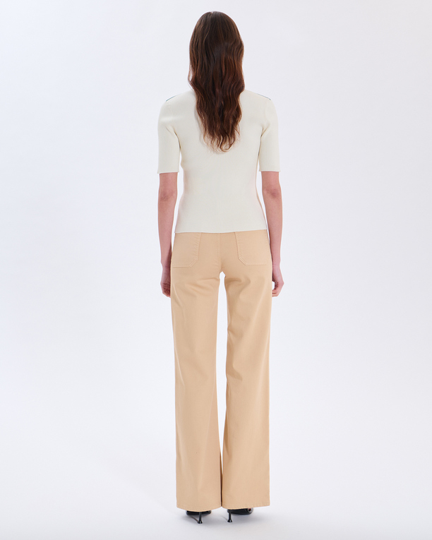 Pull Naouel Pull en viscose écru ZAPA