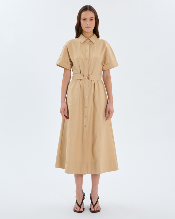 Robe Ralizee Robe saharienne en coton sable ZAPA