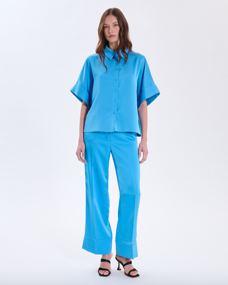 Chemise charlize chemise bleu ocean zapa