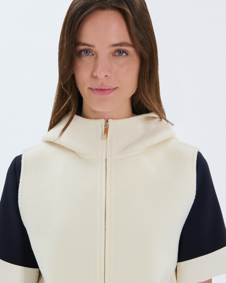 Gilet gelia gilet en laine &eacute;cru zapa