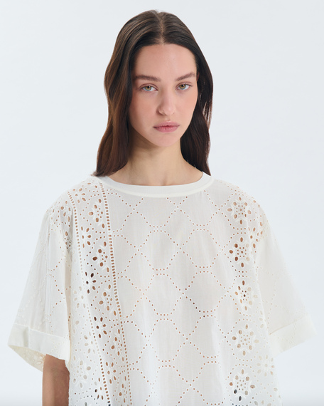 Top tresor top en coton &eacute;cru zapa