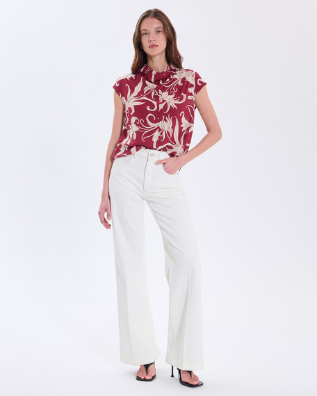 Top tauri top en viscose imprim&eacute; zapa