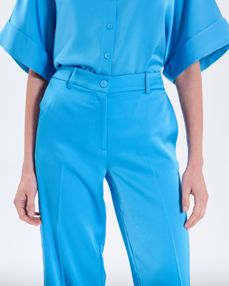 Pantalon parlo pantalon parlo bleu ocean zapa