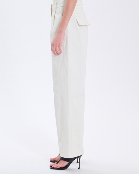 Pantalon paola pantalon en coton &eacute;cru zapa