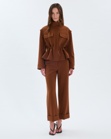 Pantalon parly pantalon droit acajou zapa