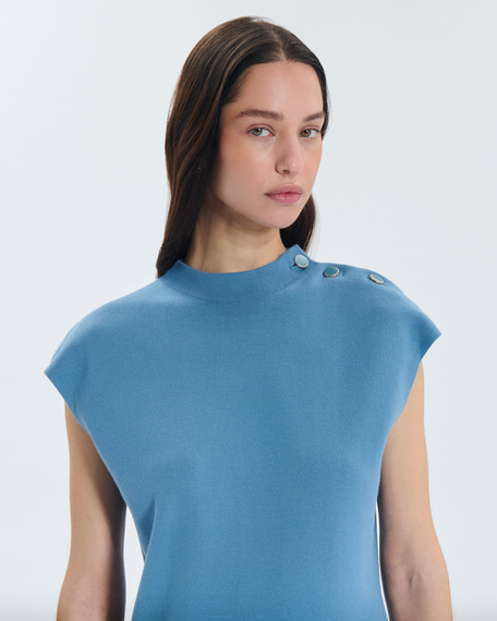 Pull nigella pull en coton &eacute;paule boutonn&eacute;e zapa