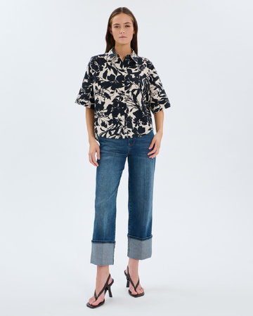 Chemise Cleophee Chemise en lin imprimé floral ZAPA