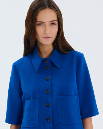 Chemise Celine Chemise courte bleu roi ZAPA