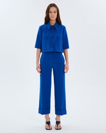 Chemise Celine Chemise courte bleu roi ZAPA