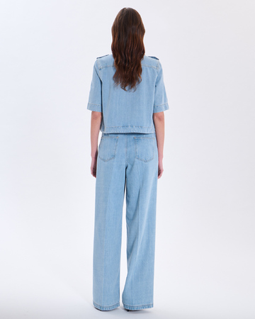 Chemise Celeste Chemise en coton bleu clair ZAPA