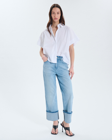 Chemise Cher Chemise blanche ample manches courtes ZAPA