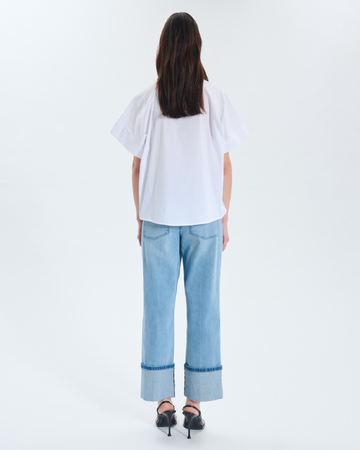 Chemise Cher Chemise blanche ample manches courtes ZAPA