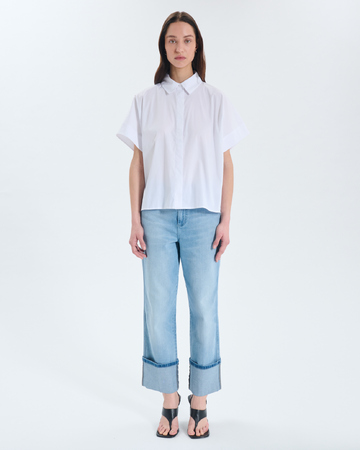 Chemise Cher Chemise blanche ample manches courtes ZAPA