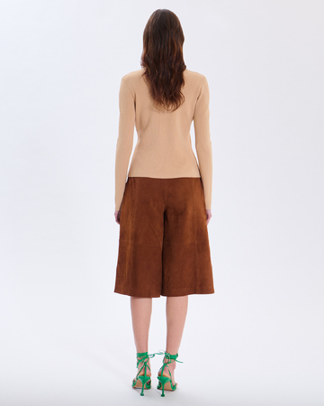 Gilet Gahano Gilet en viscose sable ZAPA