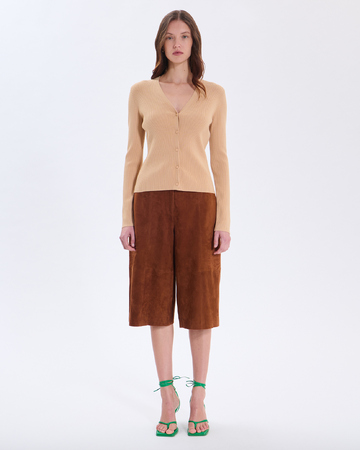 Gilet Gahano Gilet en viscose sable ZAPA