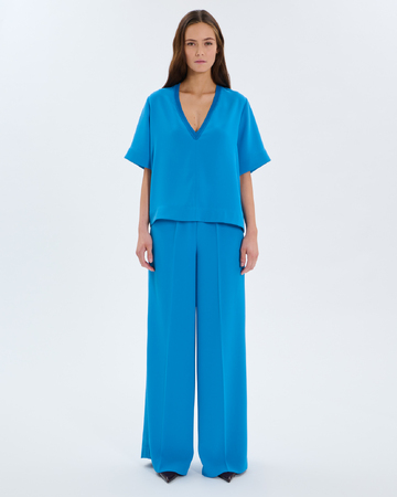 Top Twiggy Top &agrave; col V cobalt ZAPA