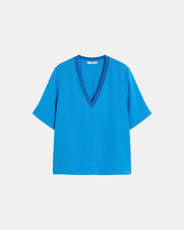 Top Twiggy Top &agrave; col V cobalt ZAPA