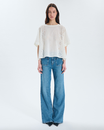 Top Tresor Top en coton écru ZAPA