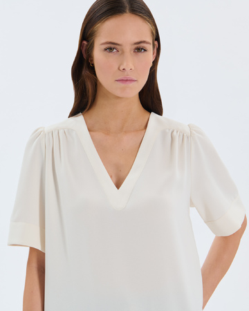 Chemise Tahiel Top &agrave; col V &eacute;cru ZAPA