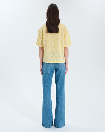 Chemise Teyma Chemise jaune brod&eacute;e manches courtes ZAPA