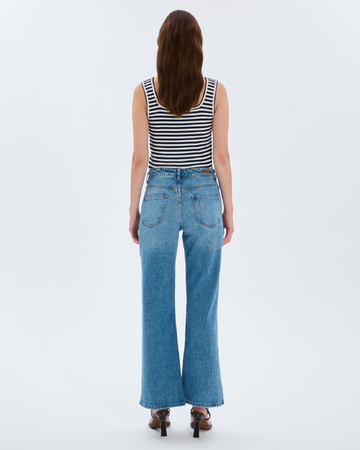 Jean Flare 7/8 Jean flare en coton bleu clair ZAPA