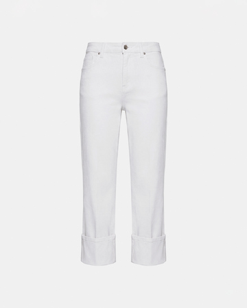 Jean Popus Jean droit en coton blanc ZAPA