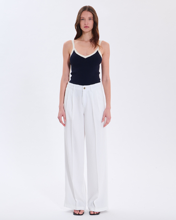 Pantalon Prince Pantalon en coton blanc ZAPA