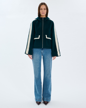Manteau Marja Manteau en laine vert fonc&eacute; ZAPA
