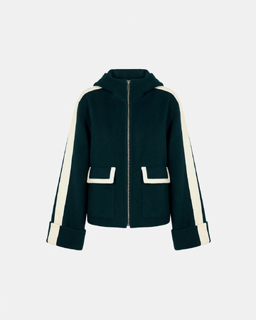 Manteau Marja Manteau en laine vert fonc&eacute; ZAPA