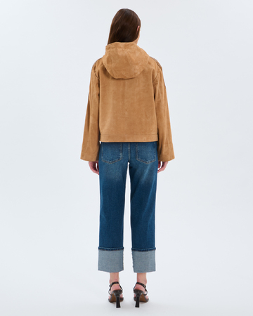 Veste Monique Veste en cuir de chèvre sable ZAPA