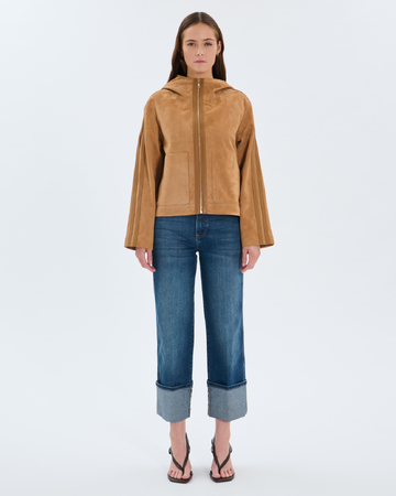 Veste Monique Veste en cuir de chèvre sable ZAPA