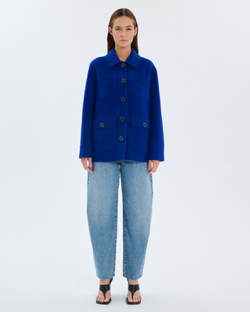 Manteau Madeline Manteau en laine bleu roi ZAPA