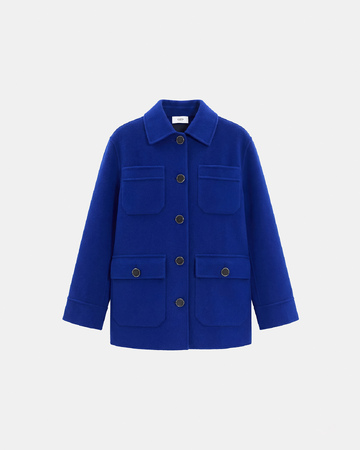 Manteau Madeline Manteau en laine bleu roi ZAPA