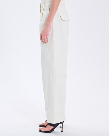 Pantalon Paola Pantalon en coton &eacute;cru ZAPA