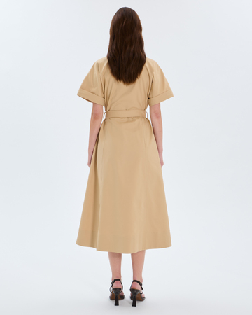Robe Ralizee Robe saharienne en coton sable ZAPA