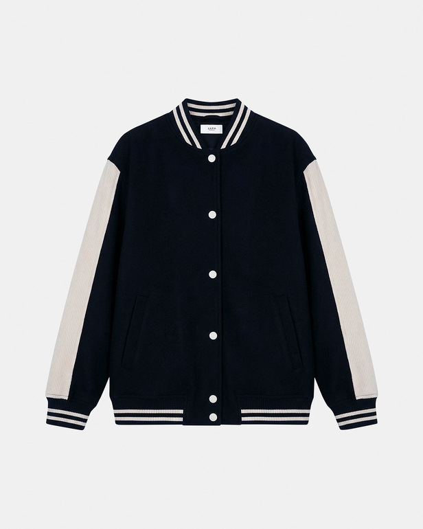 Blouson Bobby Blouson teddy en laine nocturne ZAPA