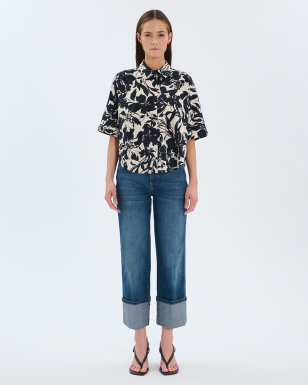 Chemise Cleophee Chemise en lin imprim&eacute; floral ZAPA