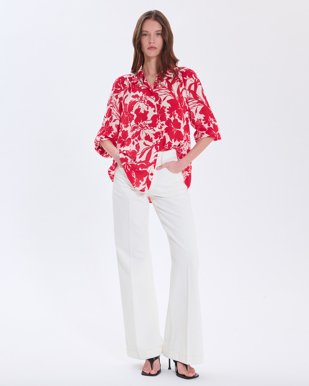 Chemise Castille Chemise en viscose framboise ZAPA