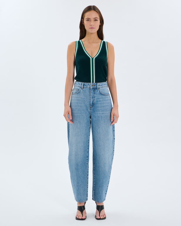 Jean Barrel Jean barrel en coton bleu ZAPA